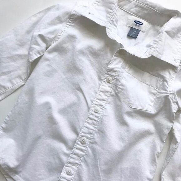 Old navy white button down shirt VGUC 3T - Picture 2 of 2